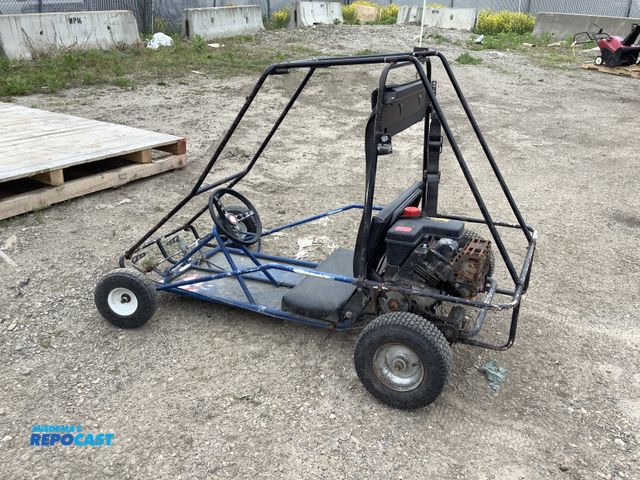 Lot 2-35246 - Blue go cart with Tecumseh power sports 5.0hp engine