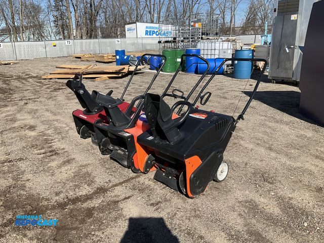 Lot 2-73230 - Toro Power Curve 38195, Ariens SS322 938015, and Remington 21” 4 cycle RM2100 Single Stage (3) Used,...