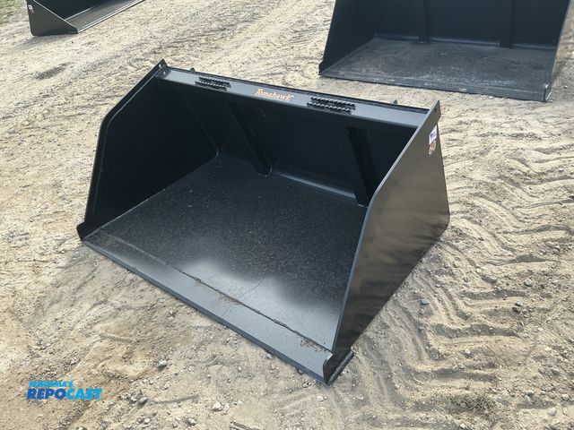 Product 2-3000 - New Tomahawk 60" Snow/Mulch Skid Steer Bucket, Universal Quick Attach