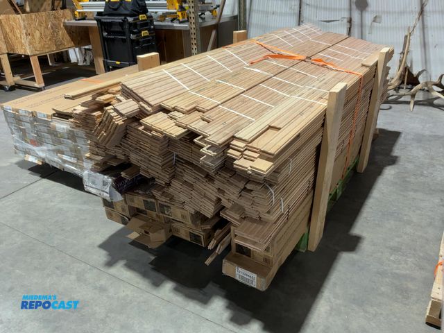 Lot 2-74080 - Large lot of tongue and groove wood flooring