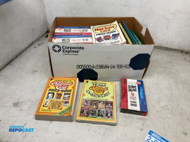 Lot 2-96282 - Lot of various books/vhs tapes, some include: The Olympic Challenge, Baseball card price guide, Base...