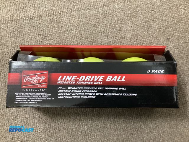 Lot 2-77707 - New Spaulding Line-drive Balls. Weighted training ball, 15 ounce weighted, durable, PVC trading ball...