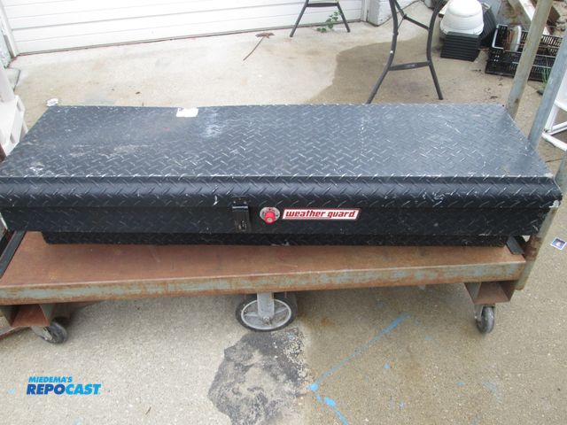 Lot 2-59155 - metal tool box for pick up truck, 56" x 16" x 13" high, lockable