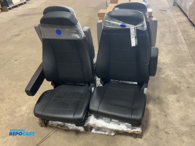 Lot 2-10614 - Lot of (2) New Takeout 2022-25 Freightliner M2/S2 Black Vinyl Seats without Isri Air Ride Bases