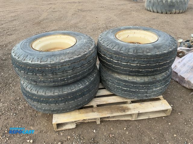 Lot 2-43730 - (4) Power King Size 12-16.5LT Trailer Tires on Steel 8-lug Wheels, 8 on 6.5” bolt pattern, 12 Ply Ra...