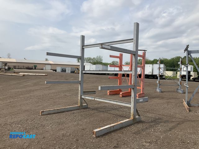 Lot 2-34488 - Metal cantil Rack 110”W x 105” x 126”T overall, 60” long rack arms, used