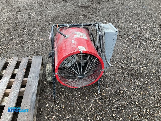 Lot 2-40713 - Chromalox 30 KW electric heater Cat. No. DRA-30-43, 480 volt 3 phase electric, pneumatic tires, miss...