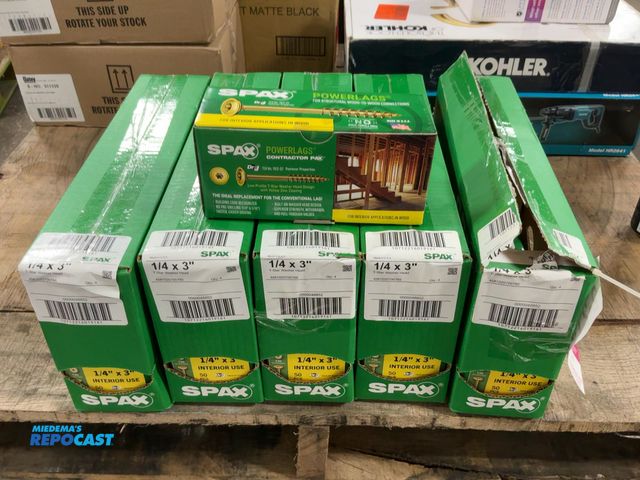 Lot 2-21973 - (1000) SPAX Powerlags 1/4"x3" Interior Use Wood Screws, T30, Yellow Zinc Coating