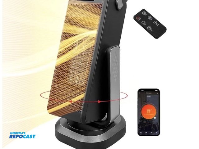 Lot 2-67086 - Rislg PTC Space Heater 1500W Fast Electric Heater for Indoor Use with Remote Control