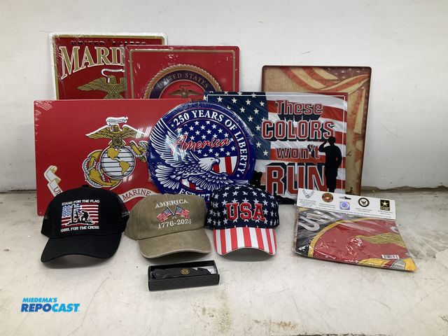 Lot 2-93316 - lot of various Patriotic Items