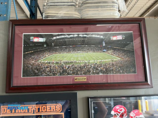 Lot 2-53338 - Framed 2007 Motor City Bowl Panoramic Picture, 37.75” x 20”
