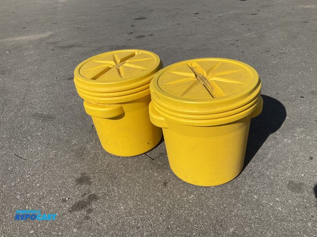 Lot 2-75127 - Lot of (2) Eagle 1650 20 gallon spill containment containers with lids, used condition