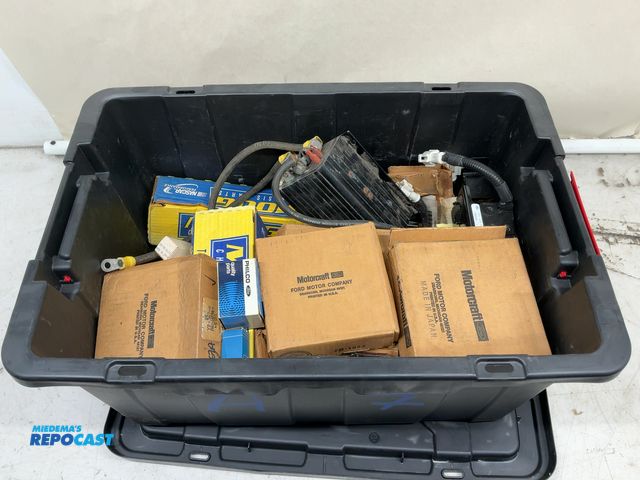 Lot 2-11173 - Tote Lot of Assorted NOS, New &amp; Used Ford, GM, and Chrysler Parts