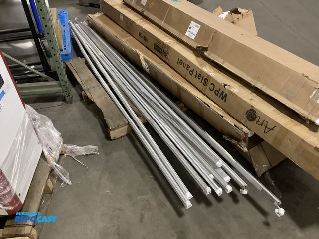 Lot 2-74196 - Lot of (10) 8’ LED T8 V Shape Fixtures, Some are Elekico 100W, 50/60Hz, 5000K, Some are HBT8-8FT-80W...