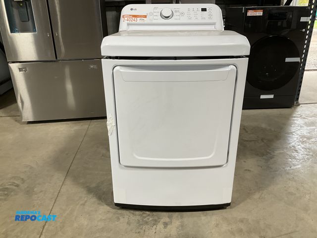Lot 2-40243 - Scratch & Dent Gas Free Standing LG DLG7001W 7.3 Cu. Ft. Gas Dryer with Sensor Dry - White Dryer