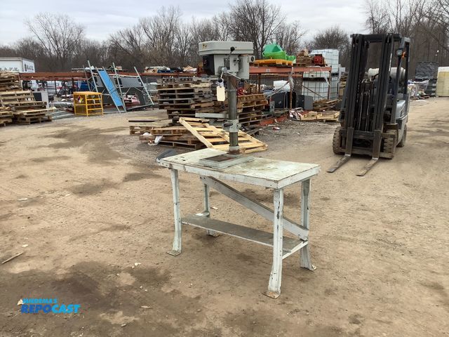 Lot 2-92062 - 793.12888734 Electric Powered 16-speed drill press With table, 35”x4’x2’