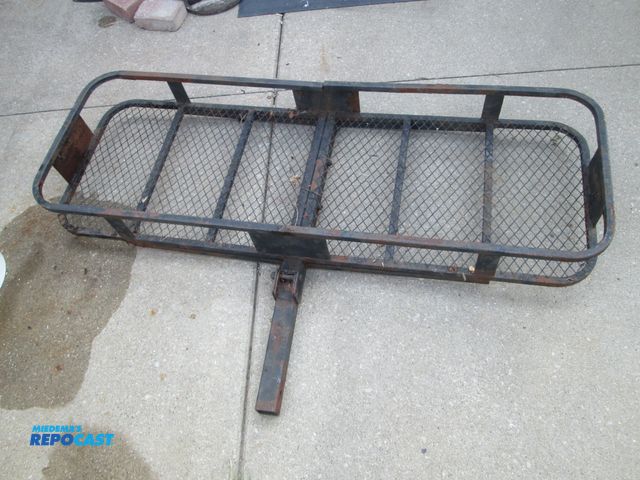 Lot 2-59078 - metal basket for traler hitch for bikes, cargo, etc... approx. 51"l x 20"w x 6"d