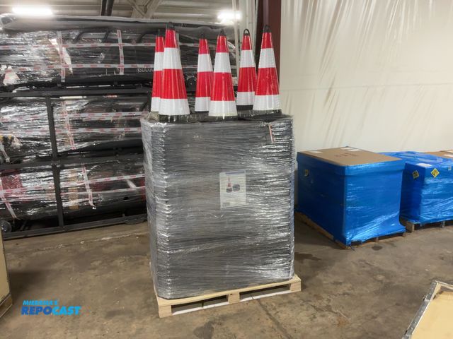 Lot 2-42749 - (250) New SDLANCH Black Rubber Traffic Cones with Reflective Tape, approx. 15-1/4”x15-1/4” base and ...