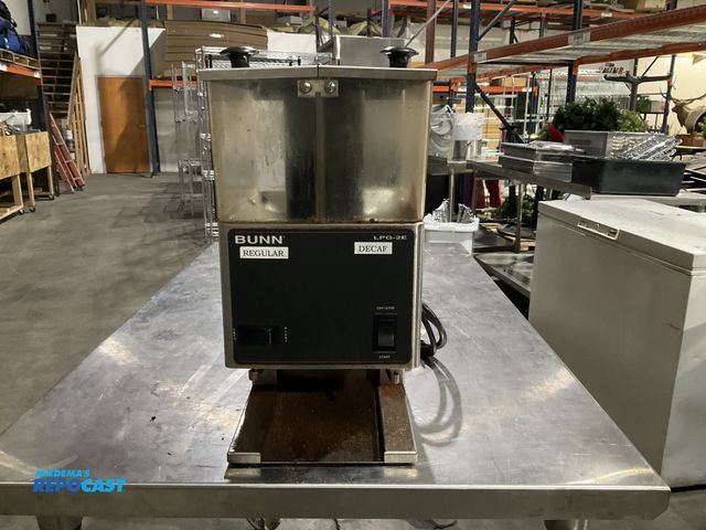 Lot 2-55003 - Other Bunn model LPG-2E, 120 volt/single phase commercial coffee grinder. Dual hopper with a total c...