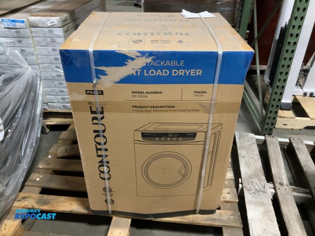 Lot 2-74092 - RV Contoure Stackable front load dryer, model#DE-1350W , 120 V
