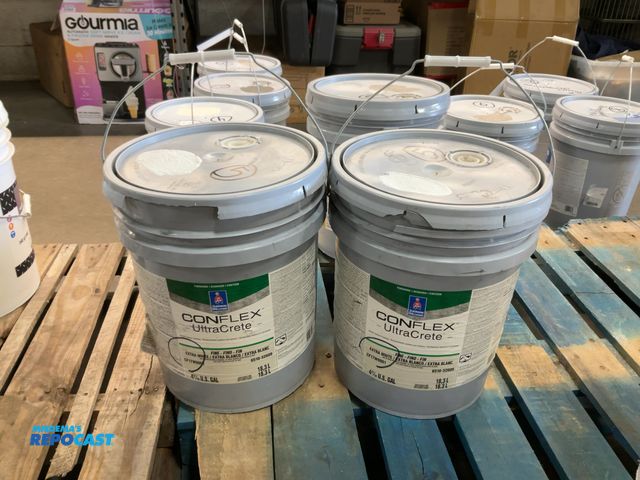 Lot 2-99777 - Lot of (2) 5 gallon buckets of conflex ultracrete extra white finishing coat