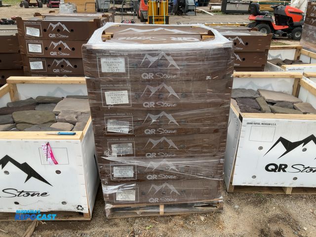 Lot 2-27569 - (12 boxes) of QR Stone dressed fieldstone walnut flats, 10 SQ. FT per box