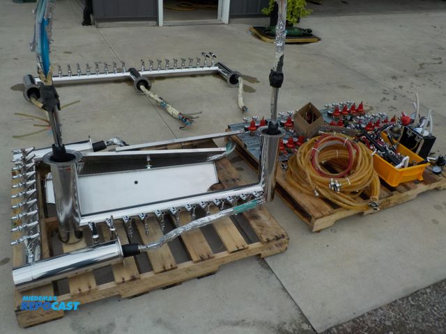 Lot 2-16275 - (3) mircro matic polished stainless steel, air cooled tower systems, drip pans, 20 fountain untititl...