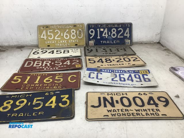 Lot 2-93263 - Skid lot of (10) license plates