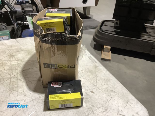 Lot 2-39462 - (15) 1lb Boxes of Grip Rite 8d 2 1/2” Bright Finish Smooth Shank Brad Head Nails.