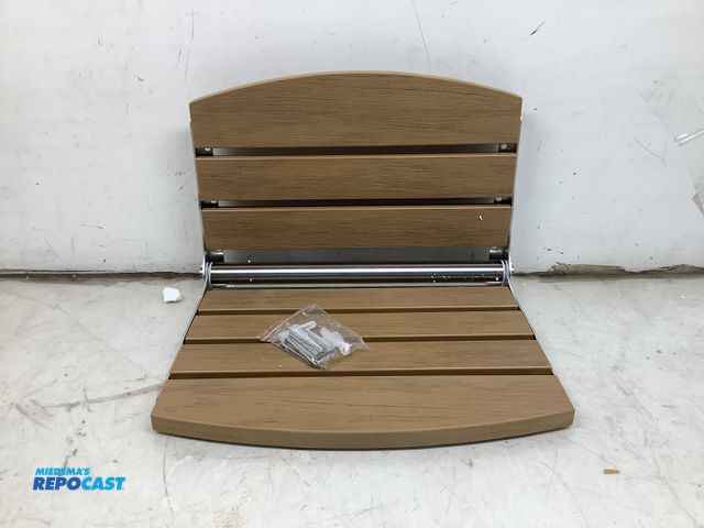 Lot 2-91025 - 17.5" Folding Shower Seat Wall Mounted, Foldable Shower Bench, Fold Down Shower QH-0006