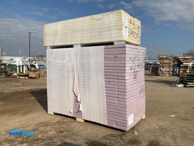 Lot 2-65657 - Lot of (54) 2-1/2 x 24 x 96 Sheets of Pink Styrofoam, (13) 3 x 16 x 96 Sheets of Polyiso Insulation ...