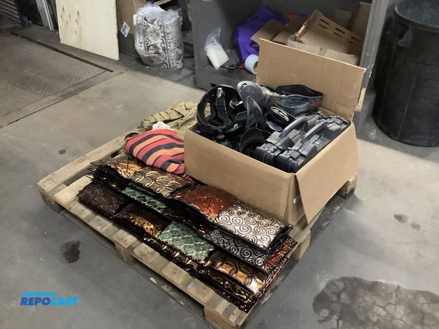 Lot 2-73442 - Lot of (9) decorative 9”x36” tile boards, a red orange and black hammock, a green 5.11 backpack, and...