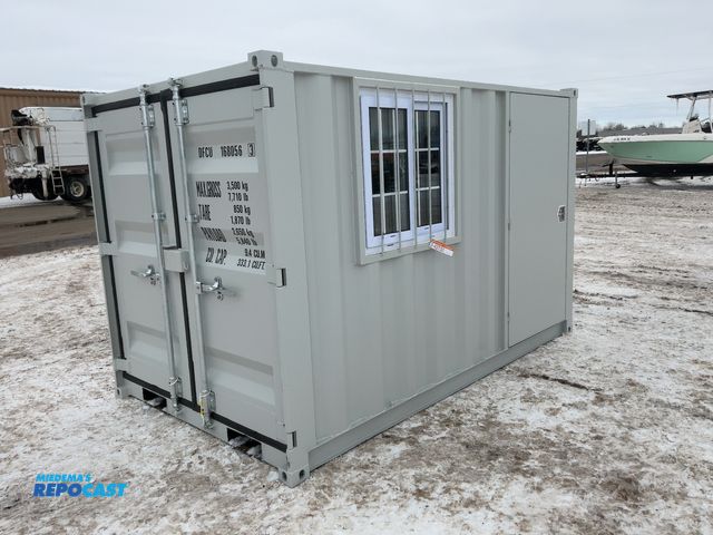 Lot 2-42730 - New 10’ Job Site Storage Container, 123-1/2”x72-1/2”x79” tall overall, Swing Doors on One End with 6...