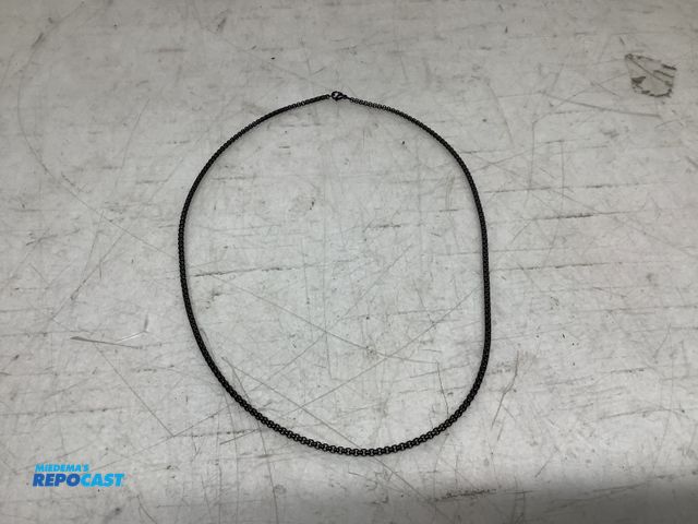 Lot 2-74137 - New Men’s Black box chain necklace, 23.5” long