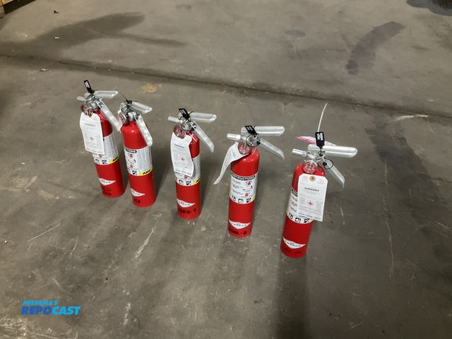 Lot 2-21181 - (5) 2-1/2 lb dry chemical fire extinguishers, all were last inspected in 2025