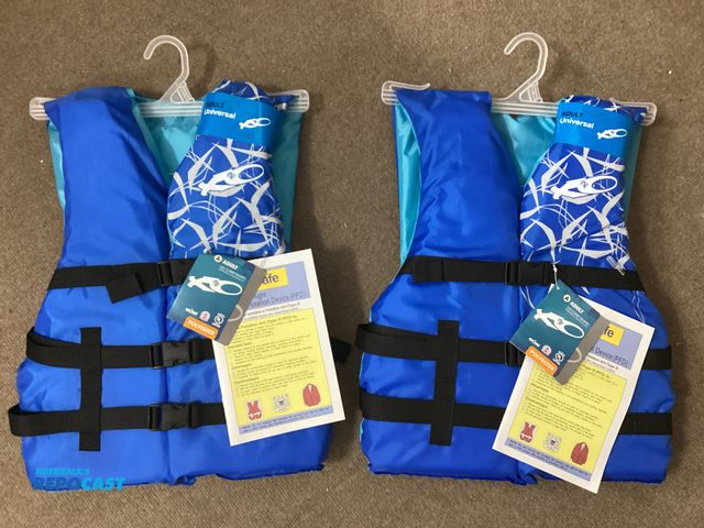 Lot 2-77725 - Two new X2O adult universal flotation aid. Type III PFD. Intended use water ski, personal watercraft...
