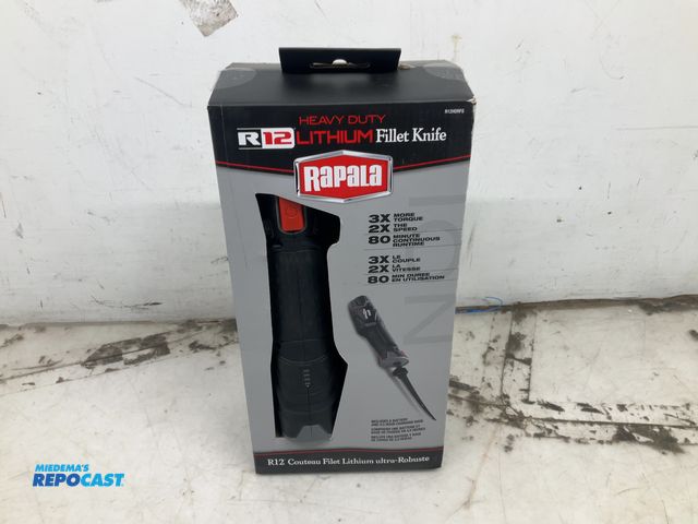 Lot 2-96355 - Rapala R12 lithium fillet knife, R12HDRFS