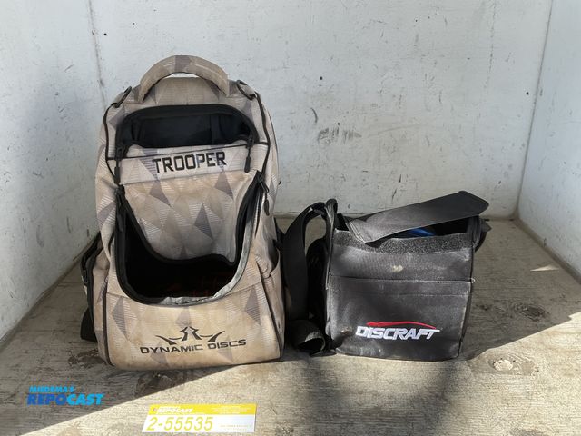 Lot 2-55535 - Backpack and a bag of disc golf discs. All proceeds go to Helen Devos Children’s Hospital