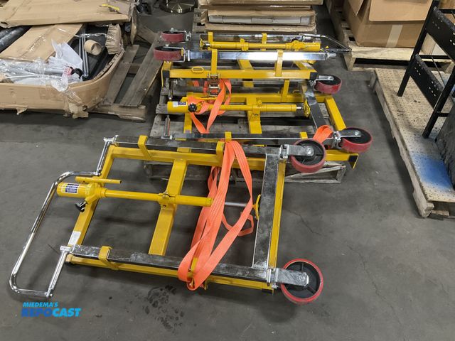 Lot 2-73023 - Skid Lot of (3) Yellow Hydraulic Furniture Movers 22312,4000lbs max