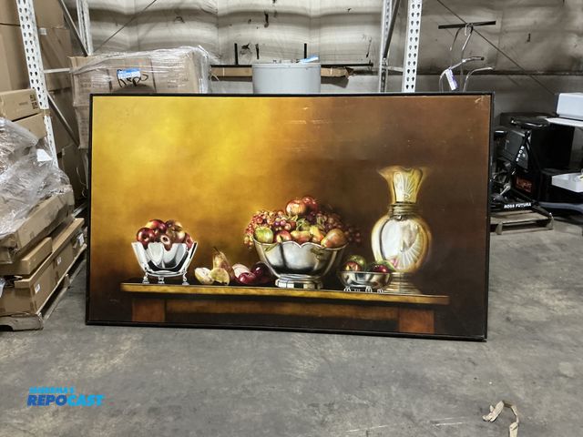 Lot 2-74581 - Decorative fruit canvas with black frame approx. 86”x2”x50”