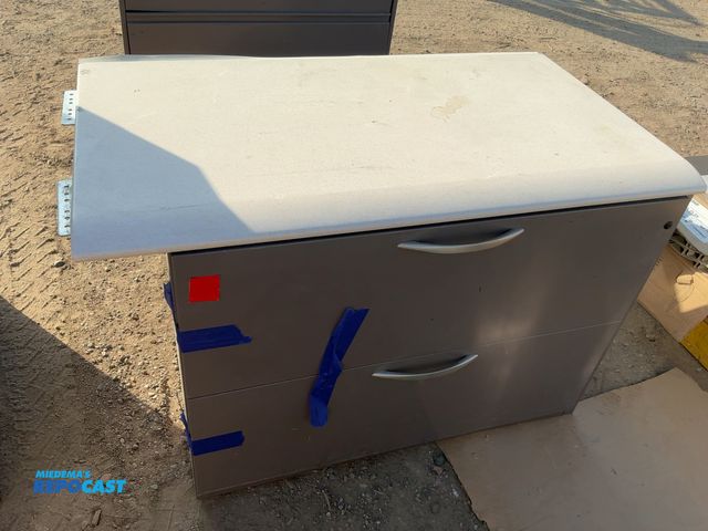 Lot 2-67848 - Metal Filing Cabinet with tabletop