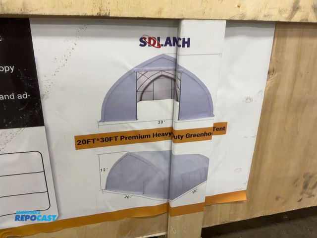 Lot 2-42542 - SDLANCH 20’ x 30’ Shelter Tent, 20’ wide x 30’ long, 12’ Peak Height, White Cover, Galvanized Steel ...