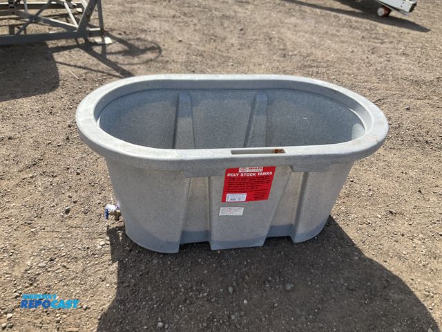 Lot 2-34702 - Behlen Country 100 gallon poly stock tank, approx 4’ x 2’ x 2’, drain valve on one end
