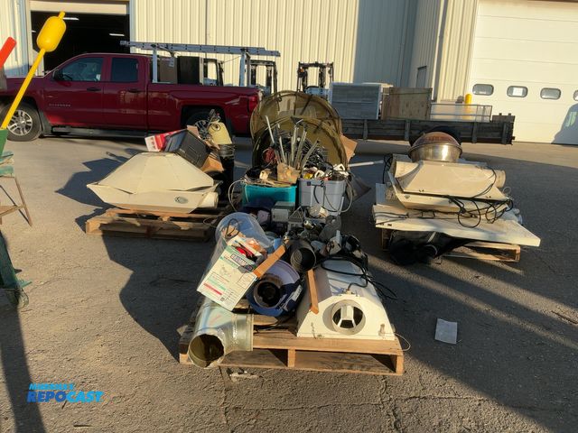 Lot 2-33064 - Lot of various items including lightbulbs, plastic buckets, water jug, transfer pump, grow lights, a...