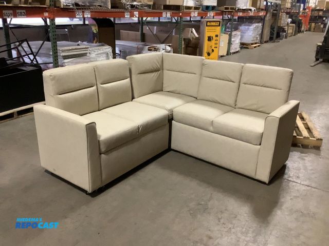Lot 2-94765 - Tan 3-Piece Corner Couch with Bottom Compartments