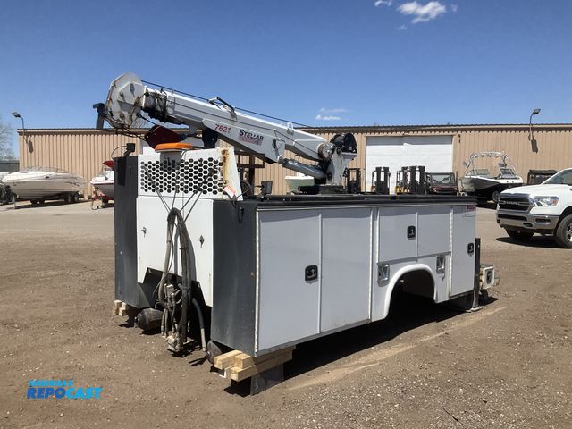 Lot 2-43806 - Knapheide service body with a Stellar 7621 crane mounted on the right rear side, service body is 13’...