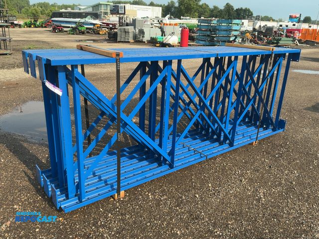 Lot 2-30575 - (7) New Unarco 48"x11' Tall Steel Heavy Duty Structural Pallet Racking Uprights, bolt together style...