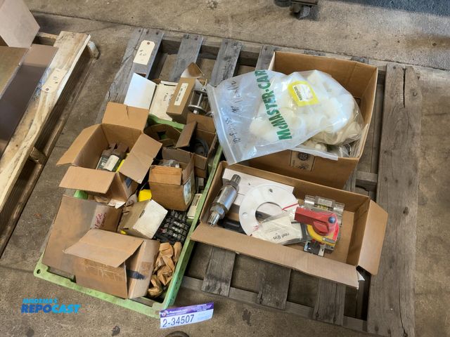 Lot 2-34507 - Lot of assorted industrial parts including fuses, plastic fittings. Drop Feed Oil Reservoirs, and mo...