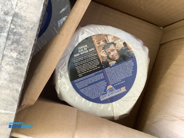 Lot 2-34838 - Skid lot of Certain Seal CSA3.6mm50 RV roof repair tape. Aluminum, 3” width by 0.6mm thickness