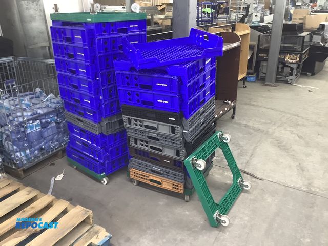 Lot 2-23894 - Qty. 38 Plastic bread racks, 25” by 20.5” by 5” tall. Includes (4) bread rack carts.